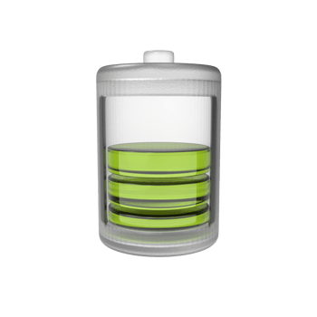 a battery with half percent on a transparent background png