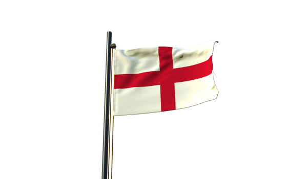 flag of england waving in transparent png