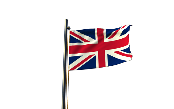 the flag of great britain is flying on a pole png