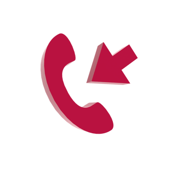 Red call icon png