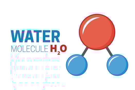 Water Molecule H2O Chemical Structure Illustration vector