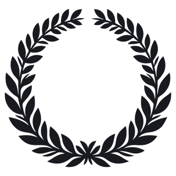 Laurel wreath circle frame png