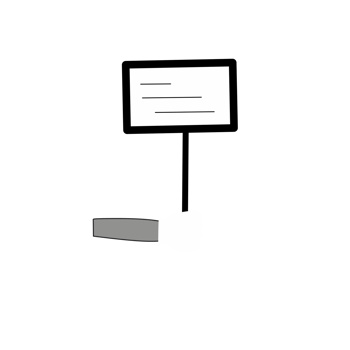 illustration of a hand holding a blank board png