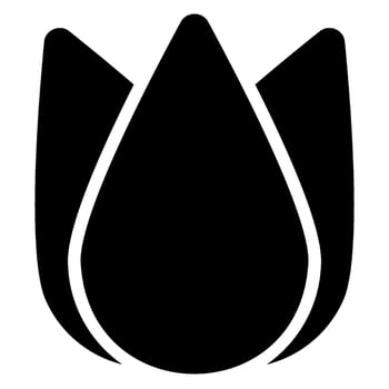 tulip glyph icon vector