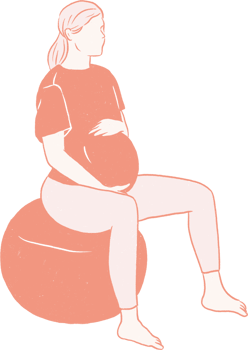 pregnancy yoga hand drawn, prenatal Yoga flat art png