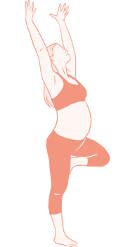 pregnancy yoga hand drawn, prenatal Yoga flat art png