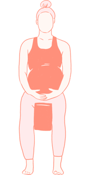 pregnancy yoga hand drawn, prenatal Yoga flat art png