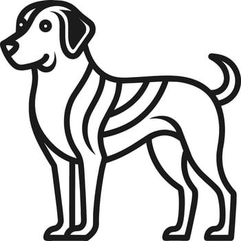 dog line art design ,graphic resource vector