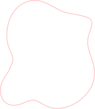 Organic boho shape, blob shape simple doodle line art png