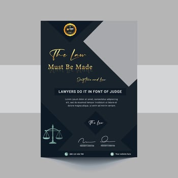 Law firm flyer template. Law Firm And Consultancy Flyer.Legal law firm flyer poster leaflet template design vector