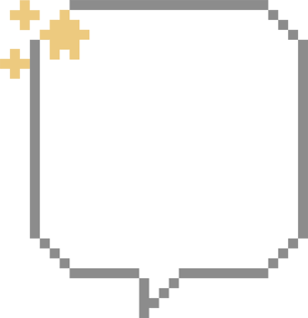 8bit retro game pixel speech bubble balloon icon sticker memo keyword planner text box banner png