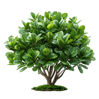 Bush isolated. Green plant isolated png