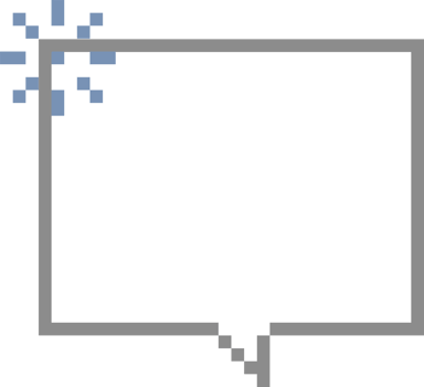 8bit retro game pixel speech bubble balloon icon sticker memo keyword planner text box banner png