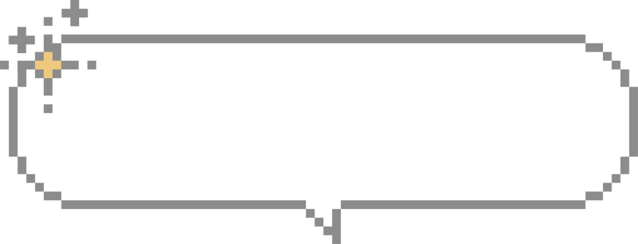 8bit retro game pixel speech bubble balloon icon sticker memo keyword planner text box banner png