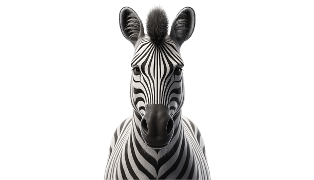 zebra isolated on transparent background. png