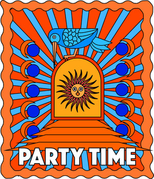 party time illustration for background, banner, poster, flyer, template, design, etc vector