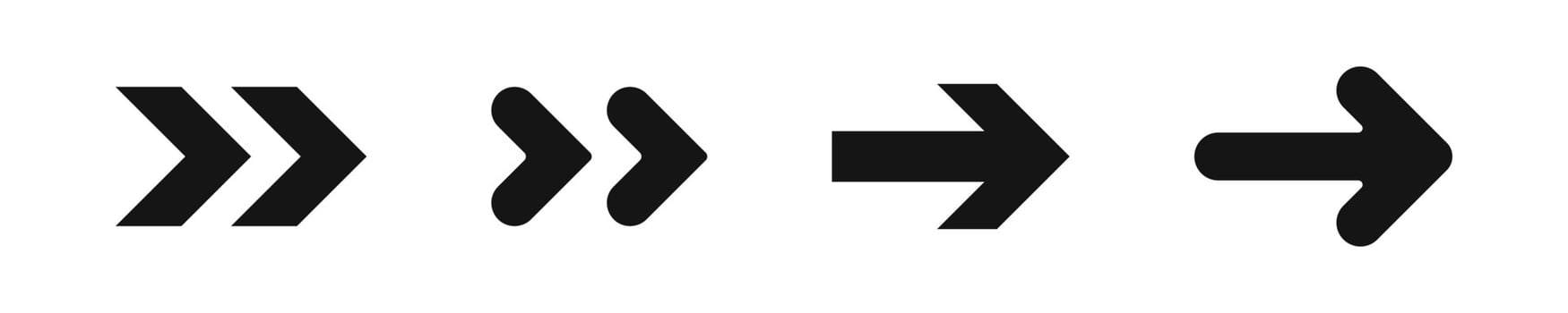 Arrows icon set. Arrow flat icons. vector