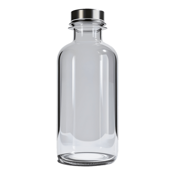 Empty Glass Oil Bottle on Transparent background png