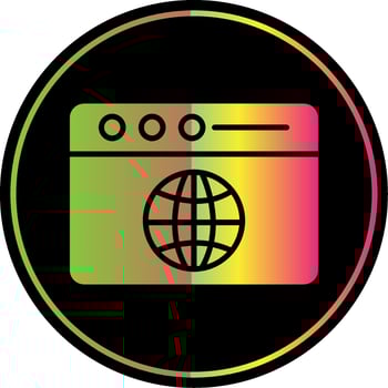 Web Glyph Due Color Icon Design vector