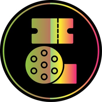 Movies Glyph Due Color Icon Design vector
