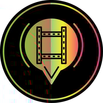 Film Glyph Due Color Icon Design vector