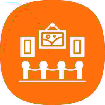Art Gallery Glyph Curve Icon Design vector