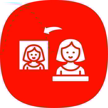 Suspect Glyph Curve Icon Design vector