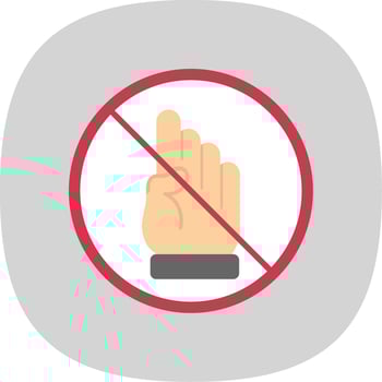Prohibition Flat Curve Icon Design vector