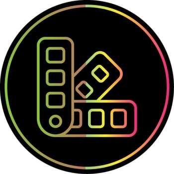 Color Scheme Line Gradient Due Color Icon Design vector