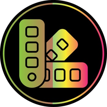 Color Scheme Glyph Due Color Icon Design vector
