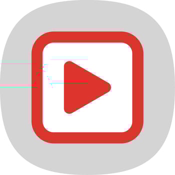 Play Flat Curve Icon Design vector
