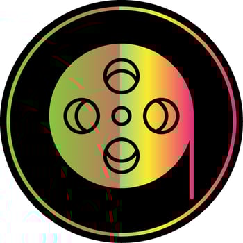 Film Reel Glyph Due Color Icon Design vector
