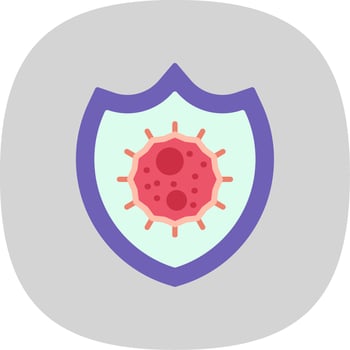 Bacteria Flat Curve Icon Design vector
