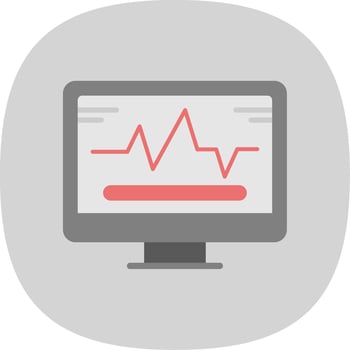 System Monitoring Flat Curve Icon Design vector