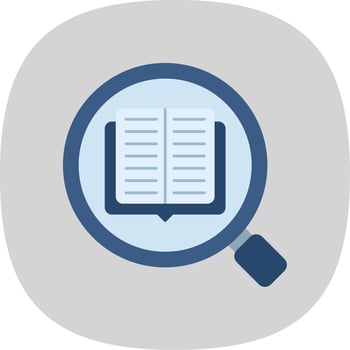 Research Flat Curve Icon Design vector