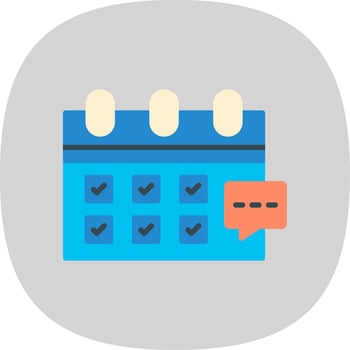 Calendar Flat Curve Icon Design vector