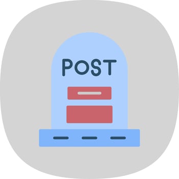 Post Flat Curve Icon Design vector