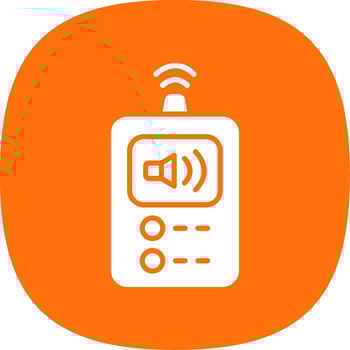 Recorder Glyph Curve Icon Design vector