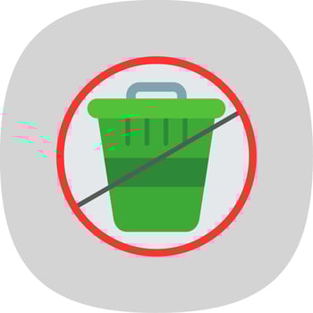 Zero Waste Flat Curve Icon Design vector