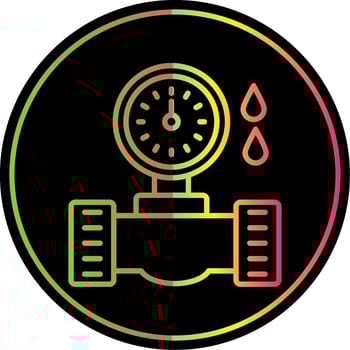 Water Meter Line Gradient Due Color Icon Design vector