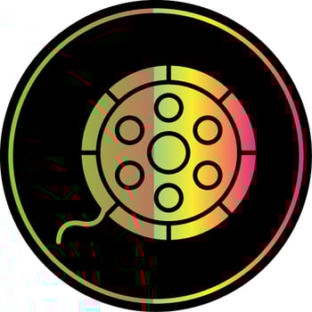 Film Reel Glyph Due Color Icon Design vector