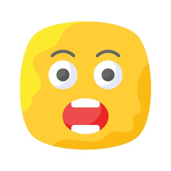 Oh My God expression emoji design, editable vector