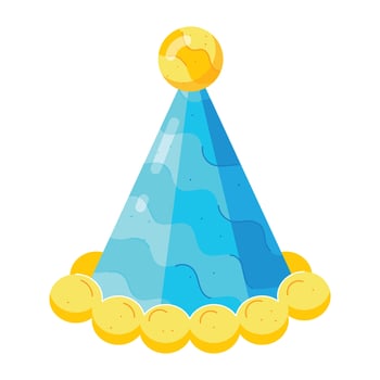 Festive Hats Flat Stickers vector