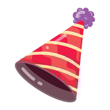 Party Hats Flat Stickers vector