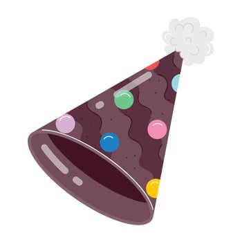 Birthday Hats Flat Stickers vector