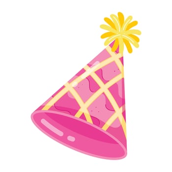 Birthday Hats Flat Stickers vector