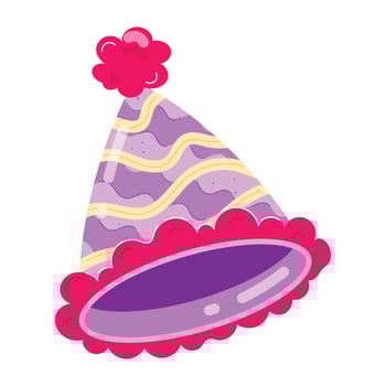 Festive Hats Flat Stickers vector