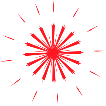 . Red beams firework. Best for sale sticker, price tag, quality mark. png