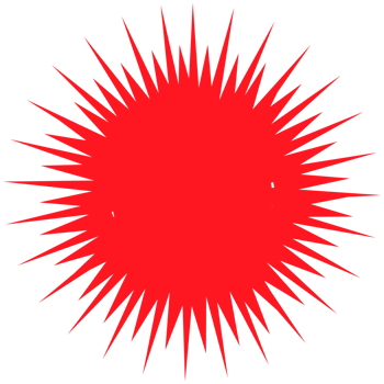. Red beams firework. Best for sale sticker, price tag, quality mark. png