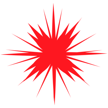 . Red beams firework. Best for sale sticker, price tag, quality mark. png